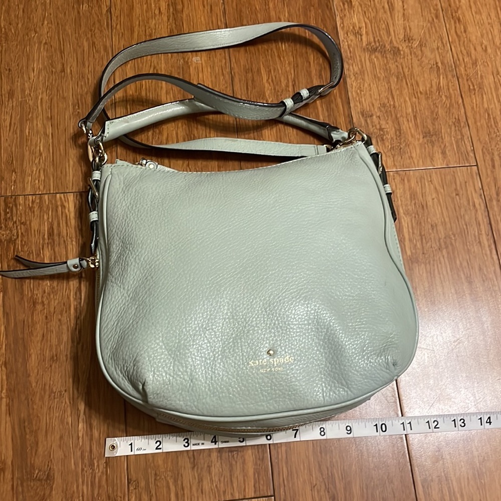 Kate Spade green peebled leather handle bag - Picture 8 of 11